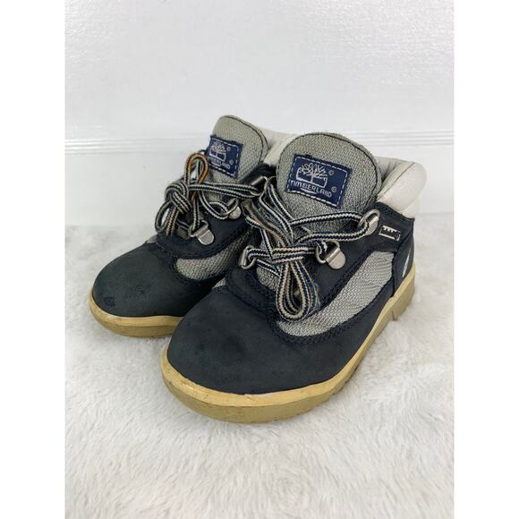 Timberland Toddler Field Boots Dark Navy White Nubuck Lace-Up Size 10M - Picture 1 of 8